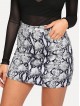 Snake Print Skirt