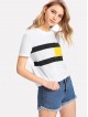 Striped Print Tee