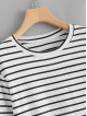 Elbow Patch Striped T-shirt