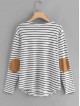 Elbow Patch Striped T-shirt