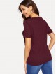 V-neck Ribbed Knit Tee