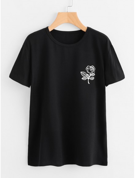 Rose Print T-shirt