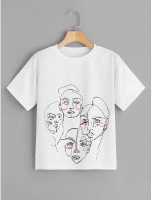 Abstract Figure Print Tee