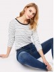 Contrast Collar Pinstripe Tee