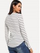 Rib Knit Striped T-shirt