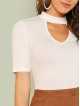 Choker Neck Solid Tee