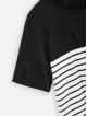 Contrast Sequin Striped Tee