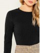 Slim Fitted Rib-knit Tee