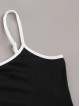 Asymmetrical Neck Crop Top