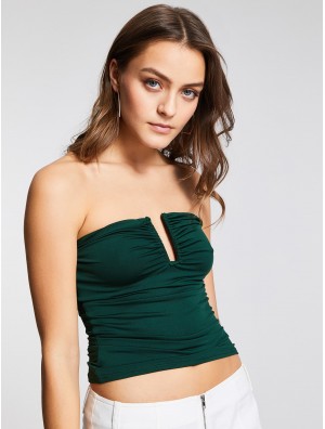 Ruched Detail Bandeau Top