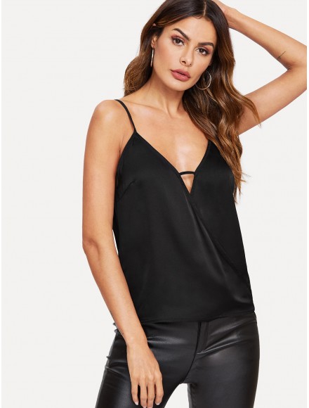 V Cut Solid Cami Top