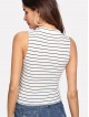 Striped Crop Shell Top