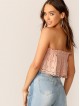 Strapless Embroidered Eyelet Lace Crop Tube Top