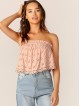 Strapless Embroidered Eyelet Lace Crop Tube Top