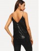 Sequin Detail Spaghetti Strap Cami Top