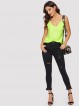 Neon Lime Sequin Cami Top