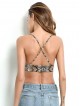 Random Print Snakeskin Crop Cami Top