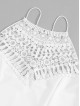 Contrast Crochet Cami Top