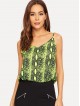 Neon Green Snakeskin Cami Top