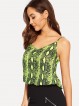 Neon Green Snakeskin Cami Top