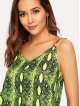 Neon Green Snakeskin Cami Top