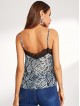 Contrast Lace Snake Skin Cami Top