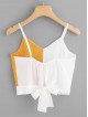 Tie Back Color Block Cami Top