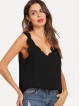 Plunging Neck Scallop Edge Top