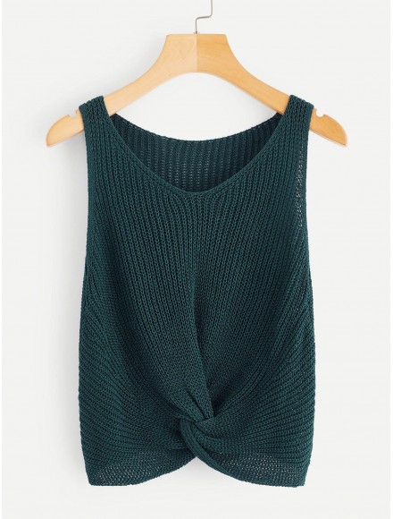 Twist Hem Knit Top