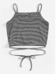 Criss Cross Knot Hem Striped Cami Top