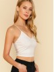 V Neck Ribbed Crop Cami Top