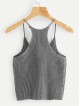 Racer Back Ribbed Knit Cami Top