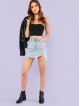 Grommet Lace Up Back Crop Top