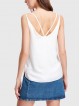 Double V Neck Strappy Top