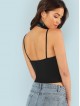 Backless Surplice Wrap Crop Cami Top