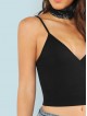 Backless Surplice Wrap Crop Cami Top