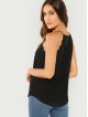 Scallop Trim Keyhole Back Top