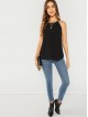 Scallop Trim Keyhole Back Top