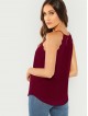 Scallop Edge Keyhole Back Halter Top