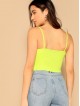 Rib-knit Neon Lime Cami Top