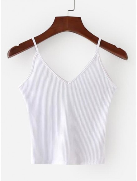 Solid Ribbed Cami Top