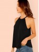 Slit Back Solid Halter Top