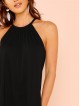 Slit Back Solid Halter Top