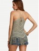 Fringe Hem Knitted Cami Top