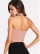 Crop Cut Out Front Halter Top