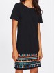 Aztec Embroidered Hem Dress