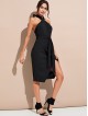 Halter Neck Solid Dress