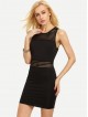 Mesh Insert Bodycon Tank Dress