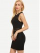 Mesh Insert Bodycon Tank Dress