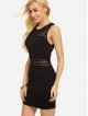 Mesh Insert Bodycon Tank Dress